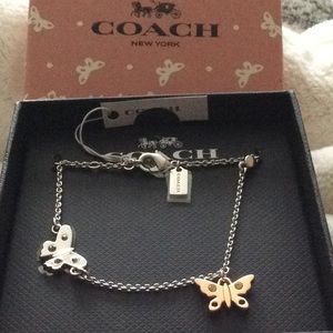 Coach butterfly charm bracelet